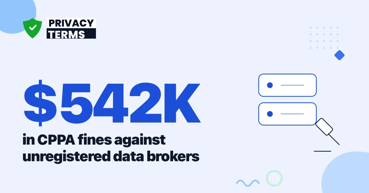 $542K in CPPA Data Broker Fines: 2026 Enforcement Data