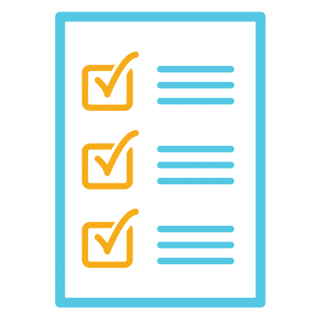 Checklist document illustration with ticked boxes
