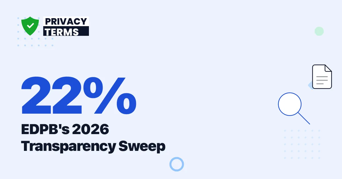 EDPB's 2026 Sweep Targets GDPR Transparency Failures, Not the Fines You'd Expect