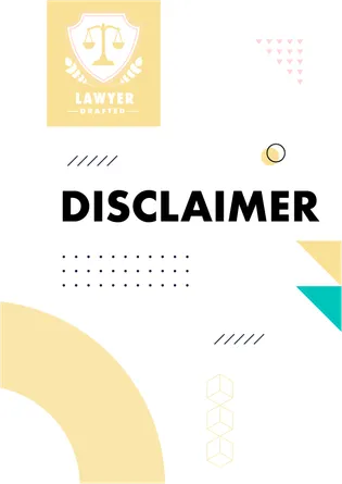 Disclaimer template document cover