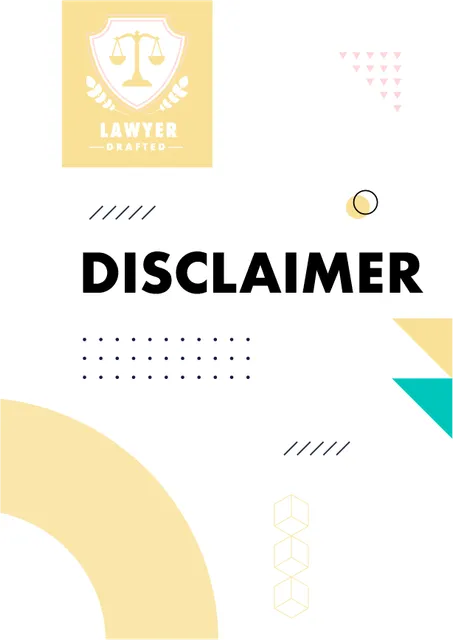 Illustration representing a Disclaimer document