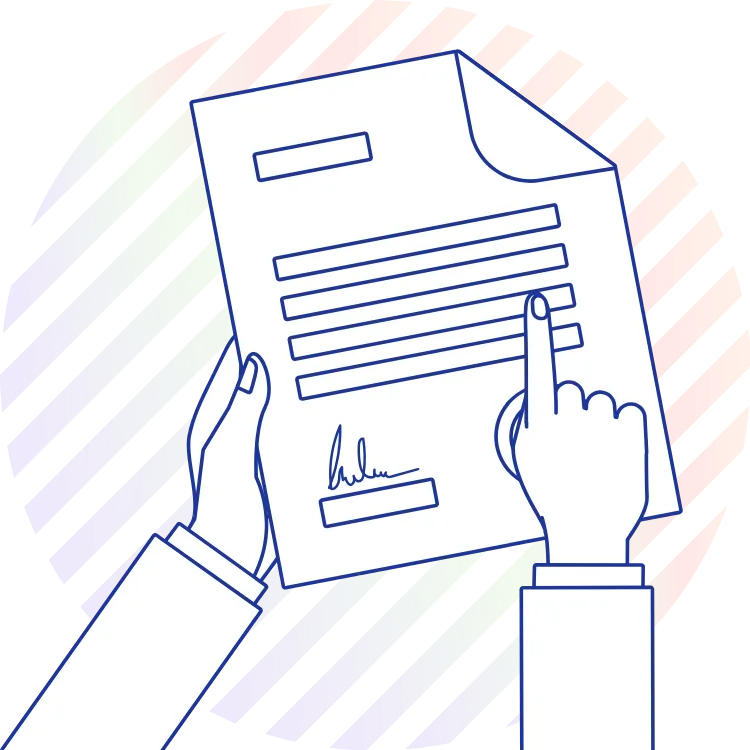 Illustration of the clauses included in a terms and conditions agreement