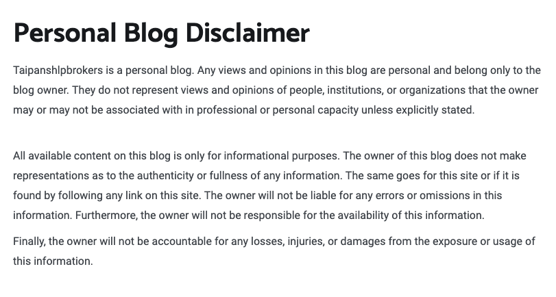 Disclaimer Examples With Samples Samples Included