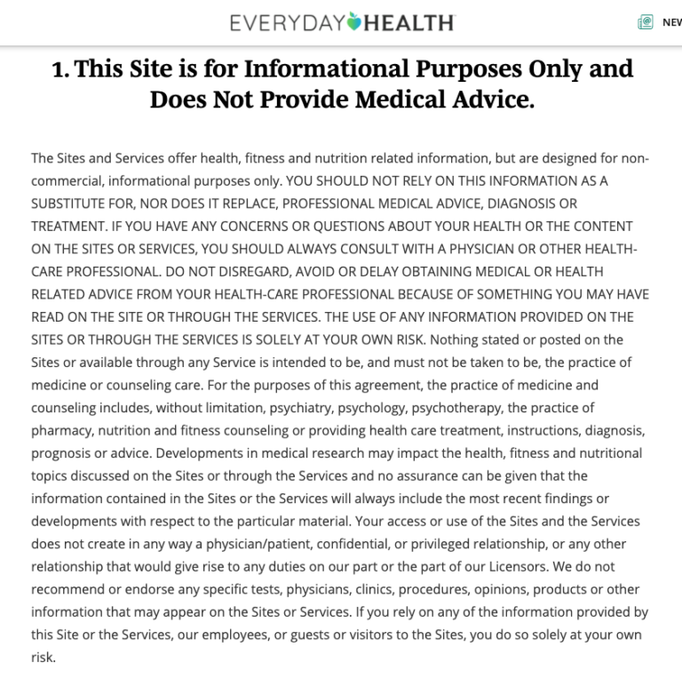 Medical Disclaimer with Examples · PrivacyTerms.io